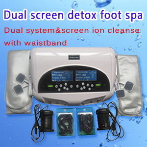 Dual screen ion detox foot spa(Dual system & screen ion cleanse with waistband)