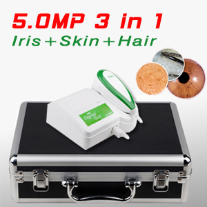 The latest Iriscope+Skin Analyzer+Hair Analyzer (3 IN1 ),5.0MP High Resolution