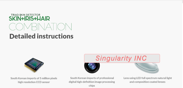 The latest Iriscope+Skin Analyzer+Hair Analyzer (3 IN1 ),5.0MP High Resolution
