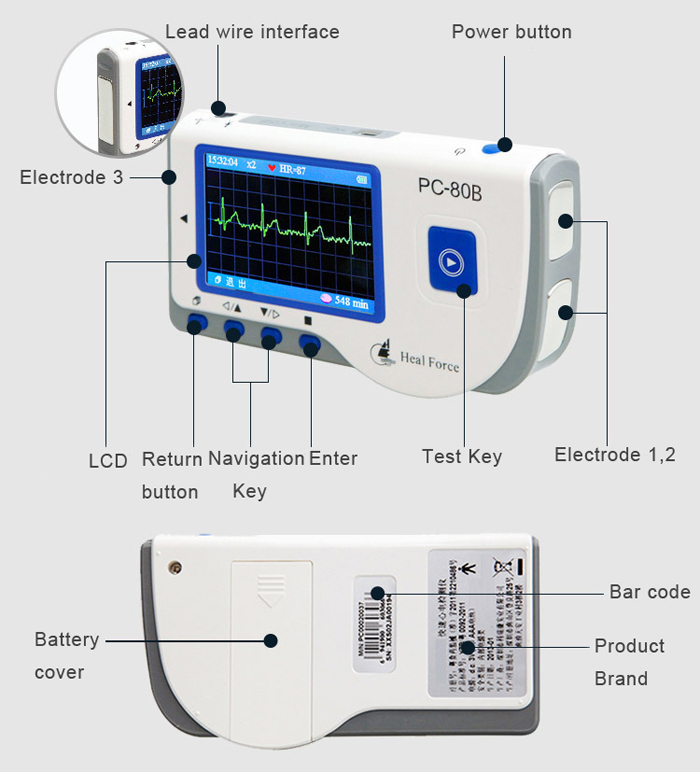Heal Force Easy ECG Monitor - For Your Health
